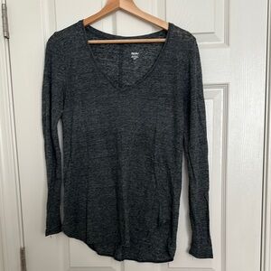 Gray Long Sleeve Top